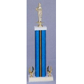 16" Holographic Trophy Columns w/ Top Figure (Blue/Gold)